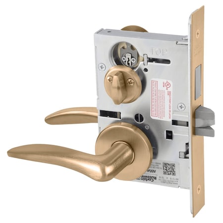 Corbin Russwin Privacy, Bedroom or Bathroom Mortise Lock, DS Lever, A Rose, Satin Bronze ML2030 DSA 612 LH